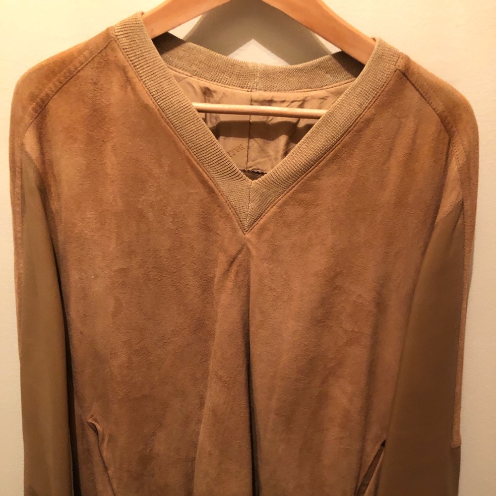Bally of Switzerland Men’s or Women’s couture pullover suede/leather sweater